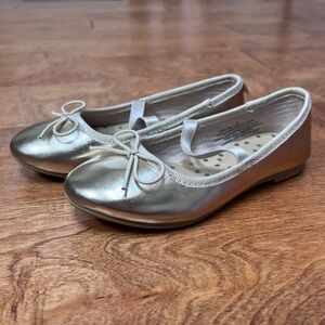 Toddler Girls Cat and Jack Nora Bow Ballet Flats - 10 Toddler - Gold